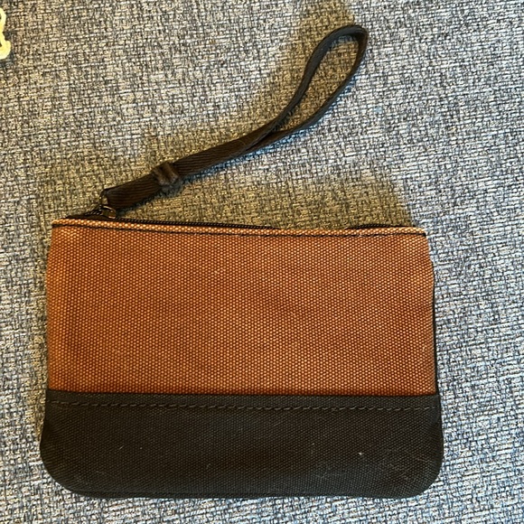 Lands’ End black brown wristlet clutch - Picture 2 of 4